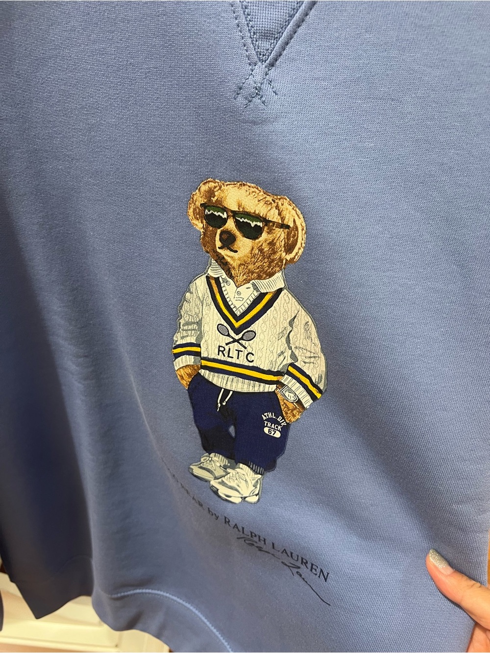 Polo Ralph Lauren men’s Blue Polo Bear Sweatshirt NWT